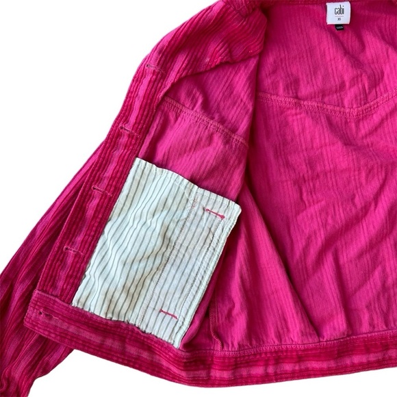 Cabi Cheeky Topper size XS pink corduroy jacket women’s - Picture 9 of 14